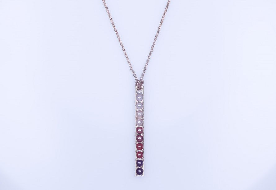 925 Sterling Silver 18K Gold Plated Glass Pearl Necklace