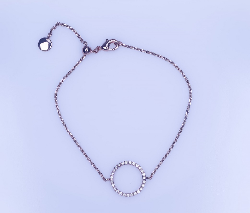 Brass Rose Gold Plated CZ Bracelet