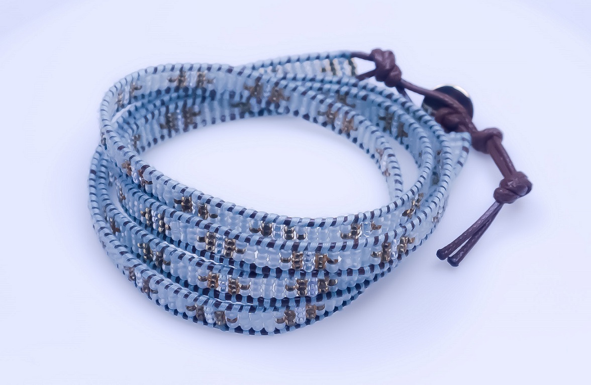Leather Seed Beads Bracelet